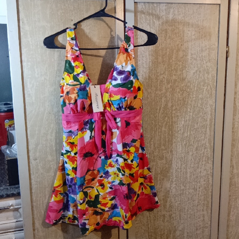 Colorful Floral Women Swim Sarong